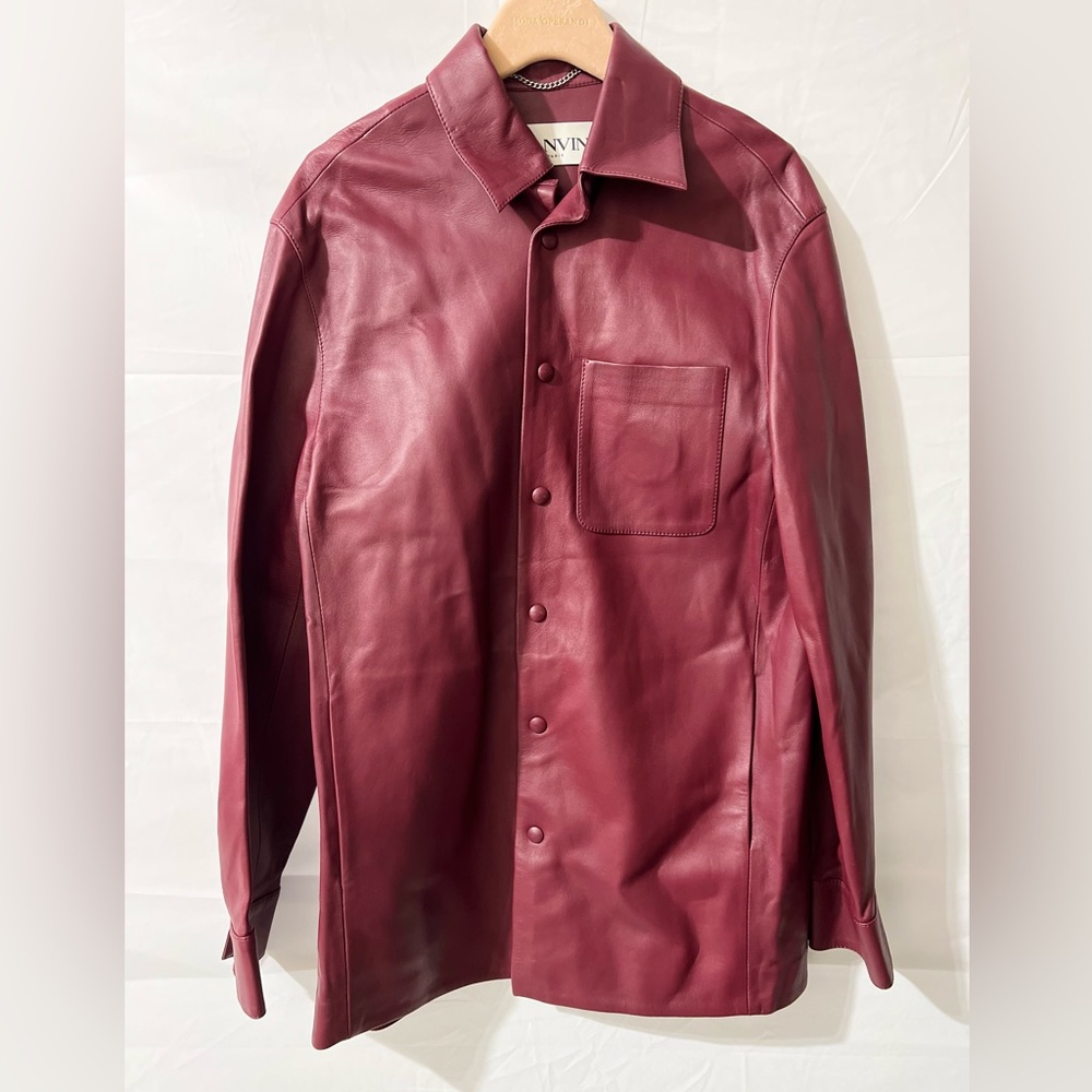 Lanvin Paris Red Leather jacket size T.46